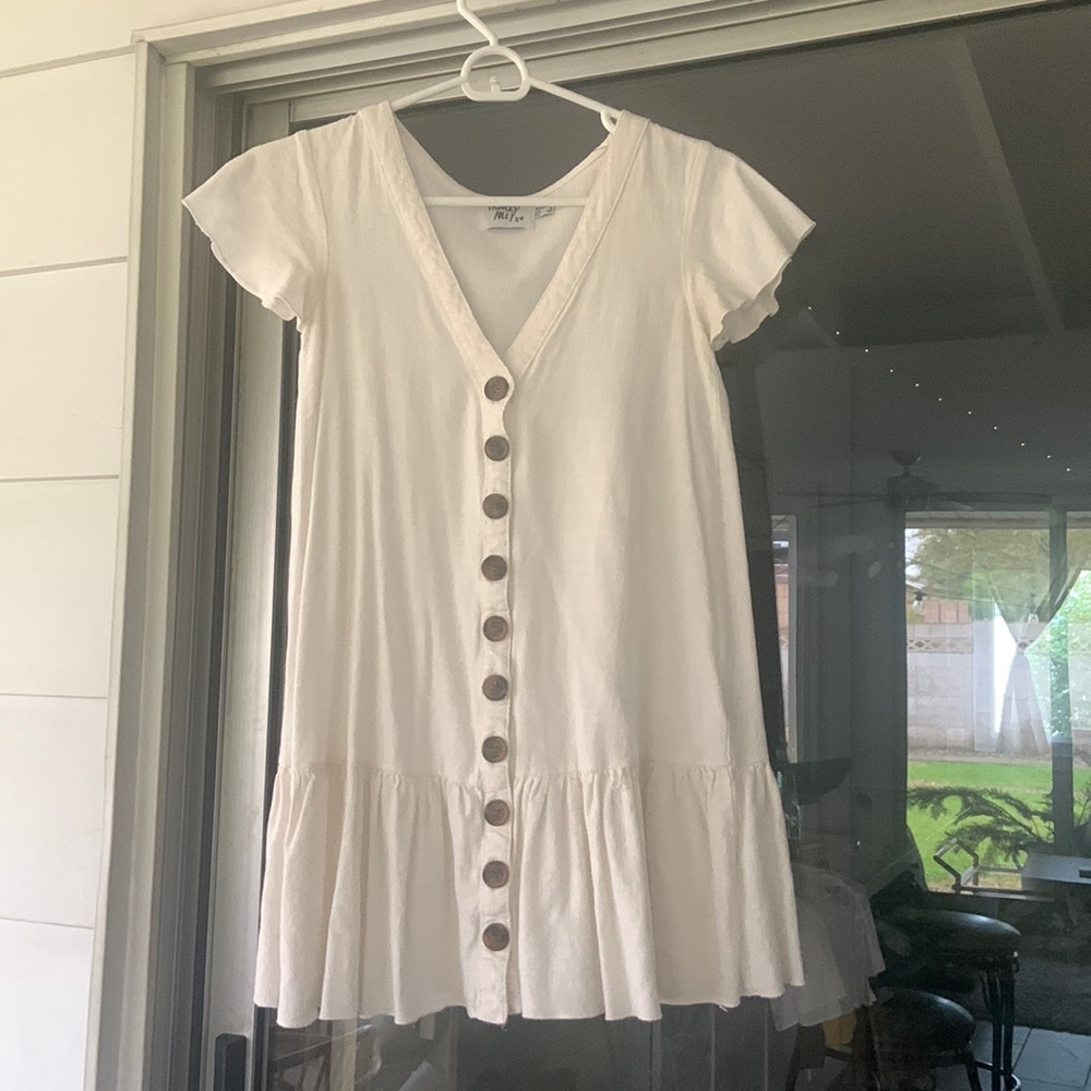 White mini dress, or long too